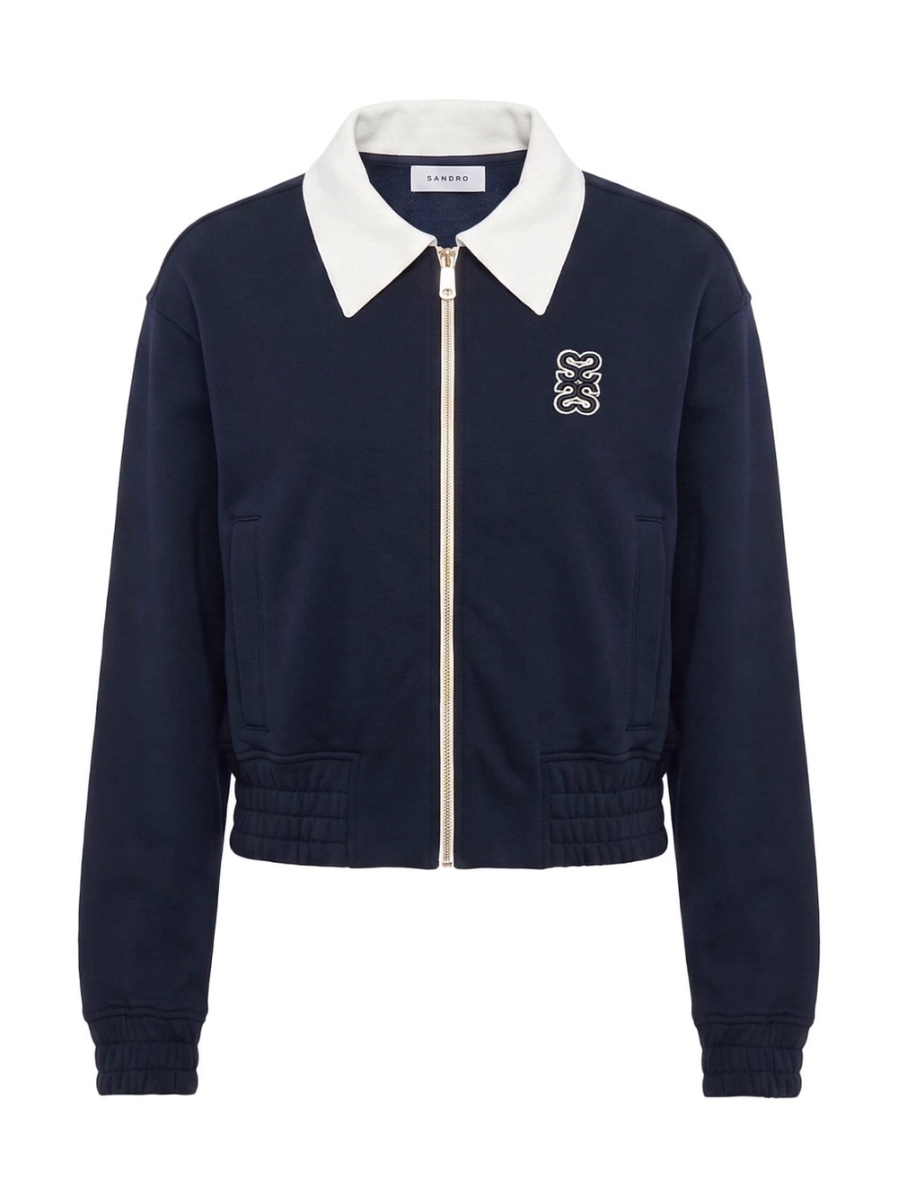 Sandro Women's two tone cropped sweatshirt